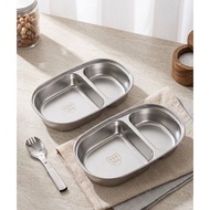304 Stainless Steel Plate Stainless Steel Food Container Divided Plate or Stainless Steel Multipurpo