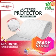 (READY STOCK) ECOlux - Hotel Grade MATTRESS PROTECTOR (Microfiber Fabric Quilted ) Washable Protection &amp; Comfort / QUEEN / KING / SINGLE / SUPER SINGLE
