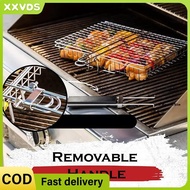 [XXVDS] Foldable 304 Stainless Steel BBQ Grill Basket Non Stick Mesh Mat for Meat Vegetables PH