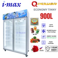 Imax 2 Door Display Chiller WITH -HEATER LINE Glass | Meat, Fruit, Beverage, Vegetable, Flower (1+3 Year Warranty) 900L