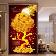 ChiMeng 5D Diamond Painting Full Drill Golden Tree Handmade Diy Gold Cash Money Tree Fortune Tree Di