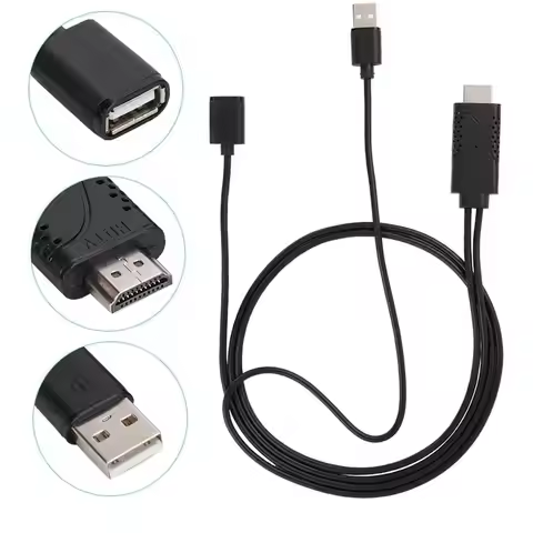 Portable 1080P Resolution USB To HDMI Adapter Plug And Play High Speed USB Female to HDMI Male Unive