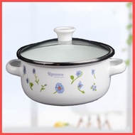 🚓Enamel Soup Pot Household Binaural Cooking Noodle Pot Kitchen Soup Pot Instant Noodle Pot Traditional Chinese Medicine