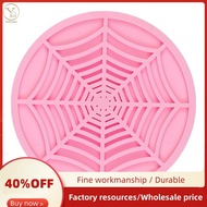 Silicone Spider Web Coasters for Drinks - 6 Pack Unique Design Spider Drink Coasters, 4Inch Black Co