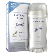 Secret Clinically Proven Aluminum Free Deodorant for Women, Powder Cotton Scent, 2.4 oz