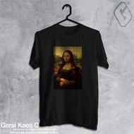 kaos distro monalisa / kaos lukisan monalisa