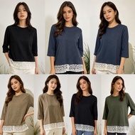 BLOUSE FLOWER LACEWanita 7 SLEEVES/ 8 ONE SIZE B188