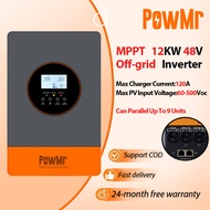 PowMr 12KW 48V Hybrid Inverter 500Vdc Built in 150A MPPT Solar Charger Controller Can Parallel Up t
