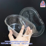 50 Hộp oval lớn 640ml đựng bánh lạnh tiramisu mousse chè thái dung tích - Hộp ovan đựng rau câu - hộ