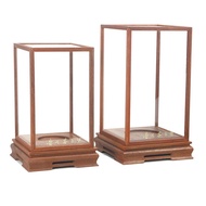 Vip🔥Liquor Moutai Storage Cabinet Moutai Liquor Rack Transparent Display Packing Boxes Single Solid Wood Base Glass Stor
