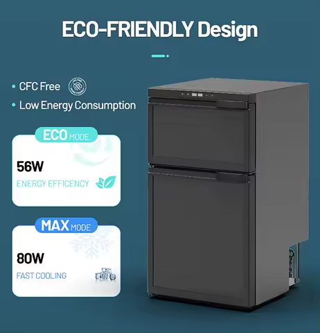 DR80 Chest Freezer and Fridge 12V DC Deep Cool DualZone Compressor Refrirator Model ACE for RV Campi