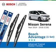 Bosch Advantage U Hook Wiper Set for Nissan Serena C26 (26"/14")