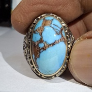 EGYPTIAN TURQUOISE WHITE GRADUATEDTOSCA EST DIM 20x11.5x9.5 Ring 8