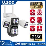 LLSEE 16MP 8K 4 lens 10x optical zoom waterproof CCTV outdoor WIFI phone connection IP camera PTZ co