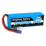 Yowoo 6S 100C 6000mAh 22.2V Lipo Battery with EC5 Plug RC Graphene Lipo for Arrma Mojave EXB Mikado 