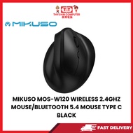 MIKUSO MOS-W120 WIRELESS 2.4GHZ MOUSE/BLUETOOTH 5.4 MOUSE TYPE C BLACK