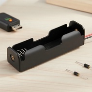 Black 18650 Battery Case Holder with Leads, 3.7V Storage for 18650 Batteries Bekas Pemegang Bateri 1