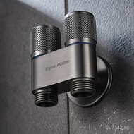 Dual Outlet Toilet Angle Valve Splitter Full Copper German Three-Way Faucet One Inlet Two Outlets Th