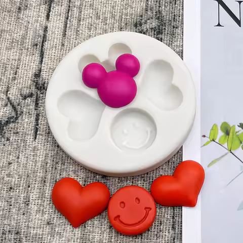Heart Smiley Face Silicone Mold Fondant Cake Decorating Tools Sugarcraft Mold Cookie Cupcake Chocola