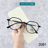 Gọng kính cận nữ nam AMIE Eyewear mắt tròn oval kiểu dáng trẻ trung thời trang 2081