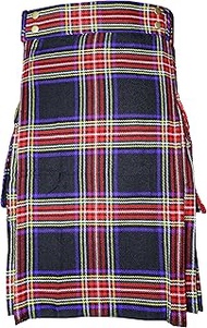 Tartan Utility Kilts for Men 8 Yard 13oz Kilt Traditional Highland Tartan Scottish Men’s Kilt