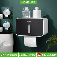 [SG Stock] ECOCO Toilet Paper Tissue Box Paper Dispenser Paper Box Wall Mounted Paper Roll Holder Ba