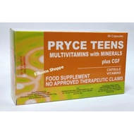 PRYCE TEENS Food Supplement Multivitamins with Minerals plus CGF 50 Capsules