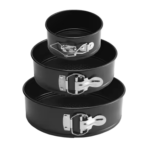 4/7/9Inch Carbon Steel Cake Mold with Latch Nonstick Cake Tin with Removable Bottom Cake Pan Brownie