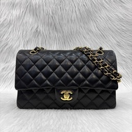 Chanel A01112黑羊皮金釦Coco 25口蓋包Classic Flap