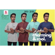 BAJU KURTA LELAKI LENGAN PENDEK MIKAIL by WNI Collection | Navy Blue | Mint Green | Meroon | Light G