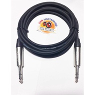 สายสัญญาณTRS to TRS 1/4ตรง 6 mm อย่างดี หัวและสายยี่ห้อLIDGE หุ่มท่อหดทุกจุด เครื่องเสียง แจ็ค กีต้า