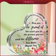 [Lohobby] Thank You Gift Women Acrylic Heart Gift Unique for Friend Employee Colleague