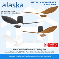 ALASKA HYSON / HYDSON DC Ceiling Fan (Tri-Way LED Light) Available in 46"/52". Installation Availabl