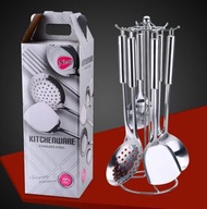 其他品牌 - 七件套不鏽鋼廚具套裝圓管柄禮品廚具七件套 不鏽鋼廚具套裝全套家用 廚房用品 焗盤及焗模