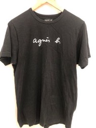 二手 Agnes.b 黑logo 男T-shirt