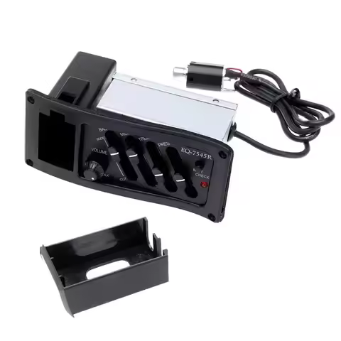4 Band Guitar Pickup Acoutic Guitar EQ Piezo Pickup Acoustic Guitar Pickup Preamp Amplifier Equalize