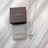 Gucci 925純銀十字項鍊 墜飾 飾品