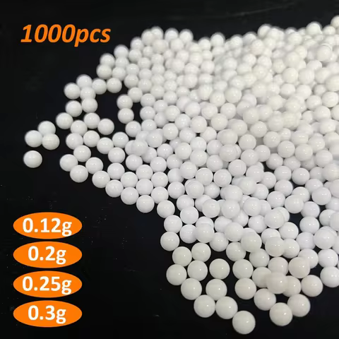 1000 Rounds Airsoft Paintball BBs Bullets 0.12g/0.2g/0.25g/0.3g Strike Ball Tactical Air Gun High qu
