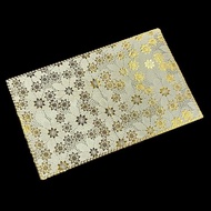 《COD》 Loyal Bosque Taplak Meja Tamu Oval Gold dan Silver Anti Air 60x120CM / Taplak Meja Bordir Tapl