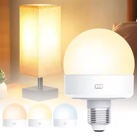 Smart Remote Control E26 E27 Led Megnetic Bulb Light with DC5V USB Rechargeable Battery Operated