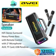 Awei KT8 Wireless Speaker with Microphone Heavy Bass Karaoke Speaker Outdoor Portable Bluetooth Spea
