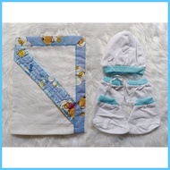 ▫ ☌ ✹ PRANELA WITH BONNET SET 3-1 for baby 0-6 months / Newborn Hooded Pranela with Bonnet/Mittens/