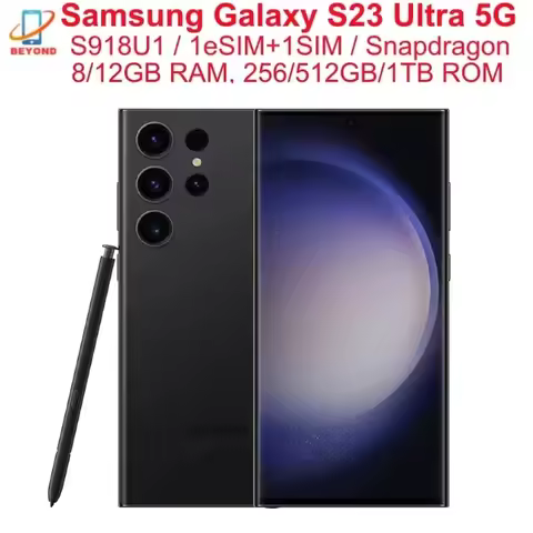C Samsung S23 Ultra 5G S918U1 Original 6.8" AMOLED ROM 256GB/512GB/1TB Snapdragon NFC Unlocked US Ve
