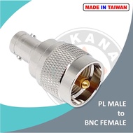 KONEKTOR SAMBUNGAN BNC FEMALE TO PL MALE GOOD QUALITY