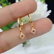 ←✻ Anting Anak Gandul Kotak Anting Klip Titanium Import Anti Karat