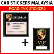 CSM Porsche Car Logo  Bundle Roadtax Sticker  + VIP