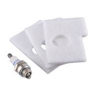 L7T Spark Plug & 3 Pieces Air Filter for Stihl 017 018 MS180 MS170 gasoline chainsaw