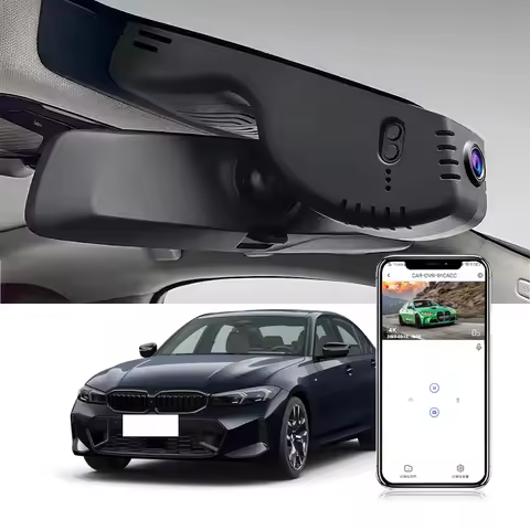 4K Dash Cam for BMW 3 Series G20/G28/G21 & M3 G80/G81 2020-2024, 2160P Dashcam WiFi APP Control, Nig