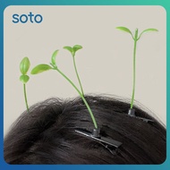 ♫ Bean Sprout Bangs Clip Plastic Hair Clip Trendy Hair Barrettes Makeup Hair Tool Barrettes Funny Ha