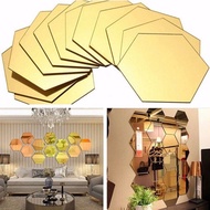 Multi-Size Honeycomb Shape Acrylic Mirror Sticker Removable For Wall Decoration Home Living Room Bedroom.